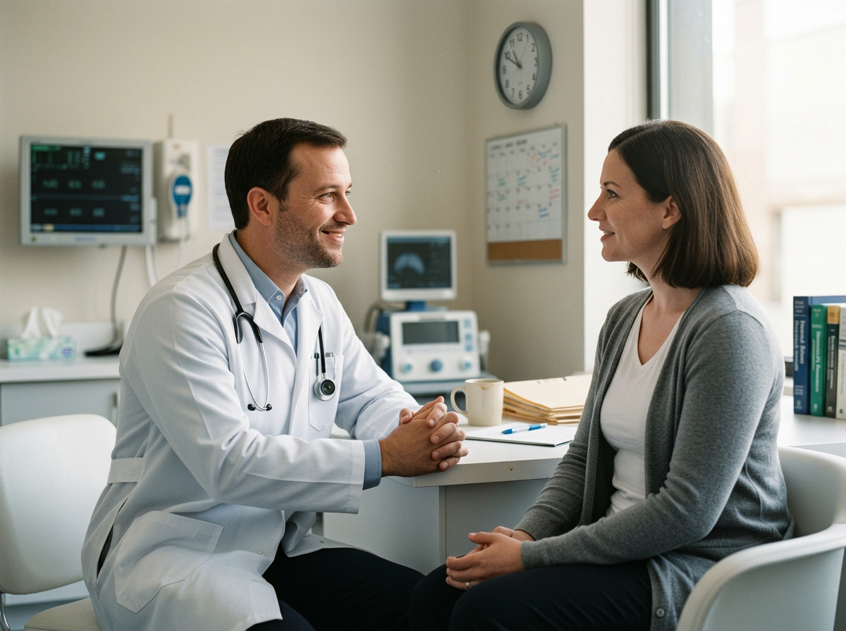 Healthcare team reviewing patient information